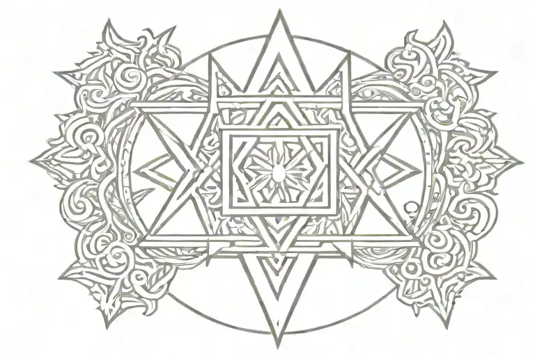 Simple Mandala Star Of David