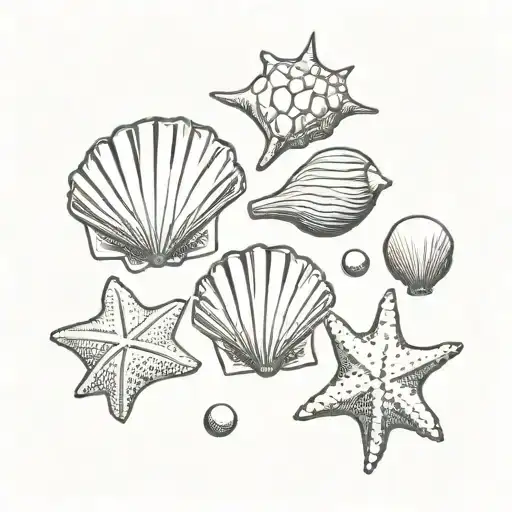 Beach Elements Like Seashells