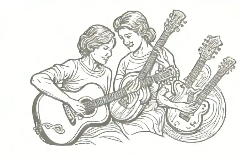 Son And Mother Guitar