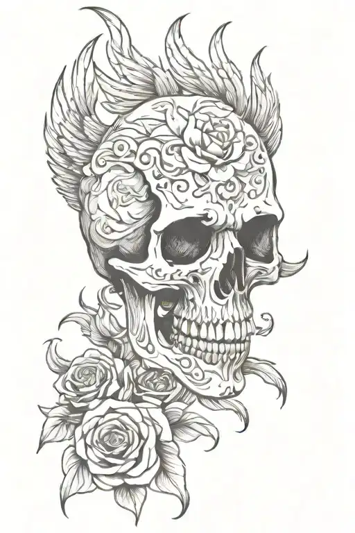 Skull Phenix Rose