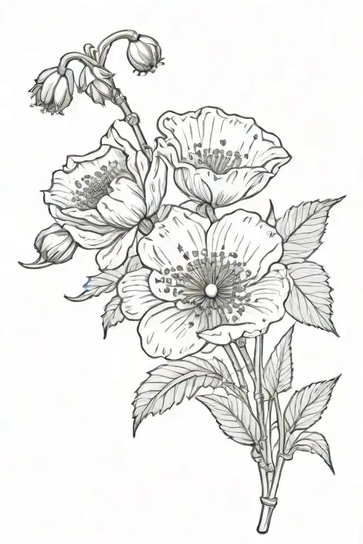 Poppy Flower Lily Of The Valley Flower Bouquet