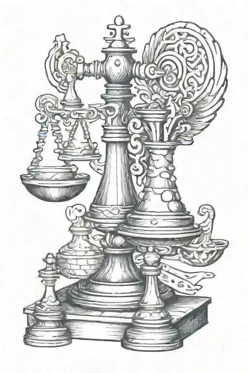 Chess Piece Libra Scale