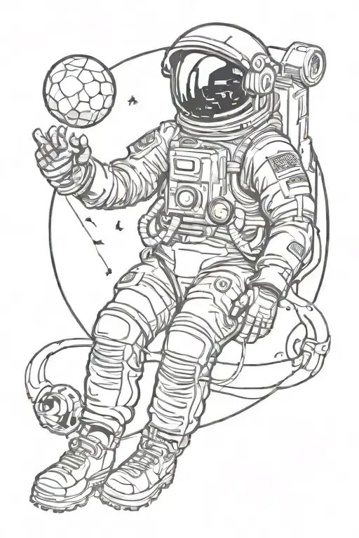 Astronaut Football Player Son