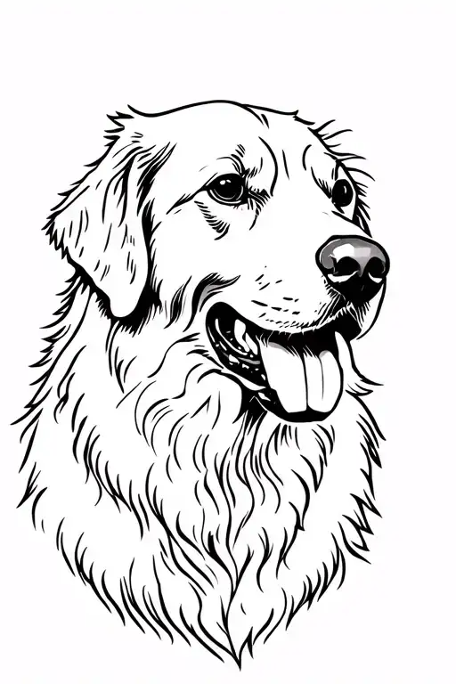 Golden Retriever Outline