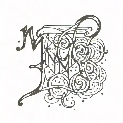 Spilled Ink Creating The Word Mm