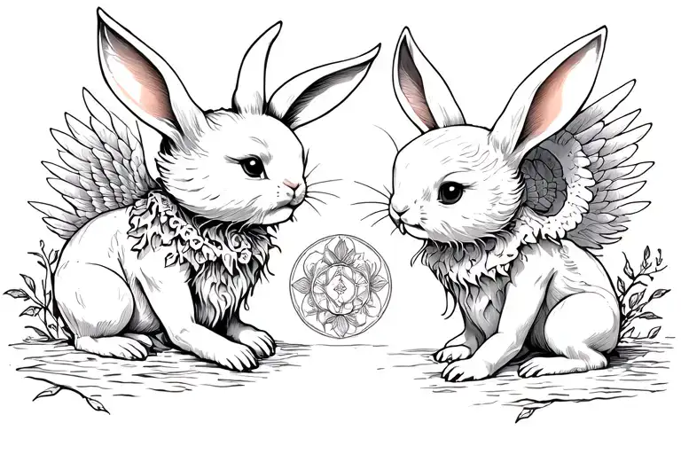 Devil Bunny And Angel Bunny