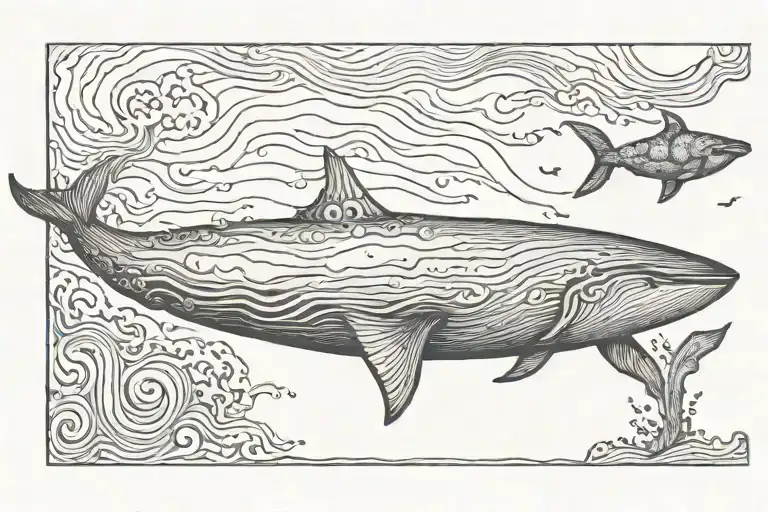 Ocean Whale Swimming