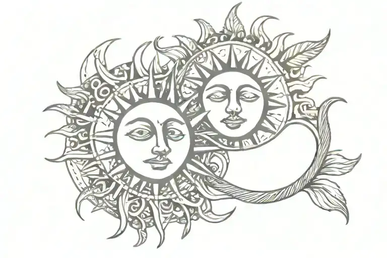 Sun And Moon Intertwined