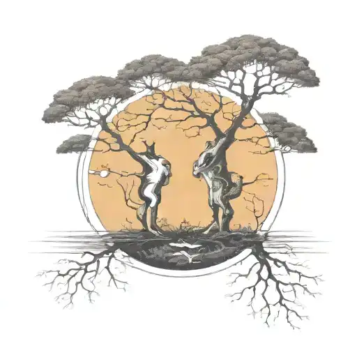 Put Everything Inside A Circle With One Half Day And One Half Night