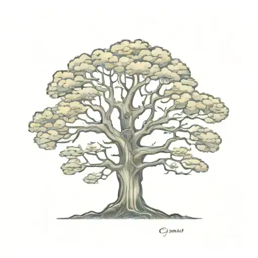 Son And Grandfather Tree Growing