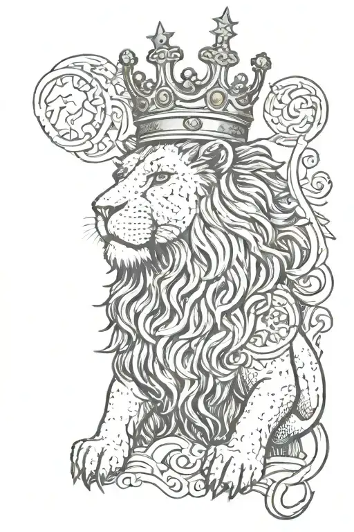 Lion Wearing A Crown
