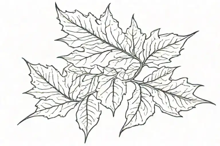 Leaf Tattoo Flashes