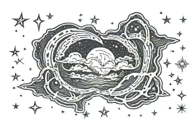 Aurora Borealis Space Constellations