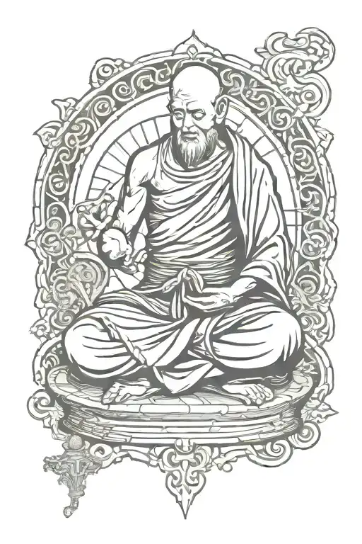 Warrior Monk Meditating