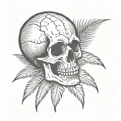 Skull And Coconut