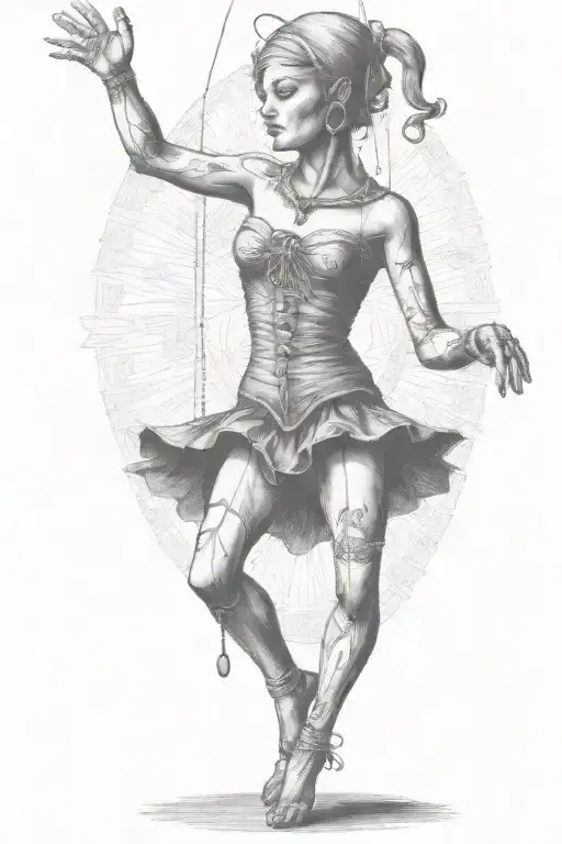 Marionette Hanging Upside