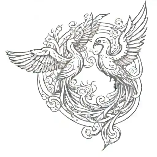 Pheonix And Gemini Intertwined