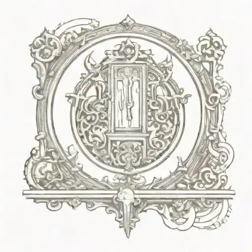 Heaven Gate With Trinity God Sympols Compined