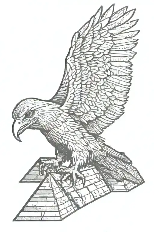 Eagle With Pyramid