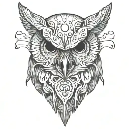 Owl Skull Face