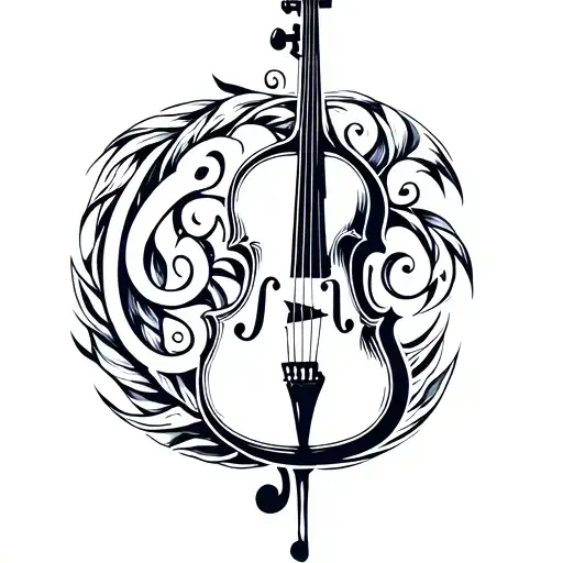 Double Bass And Clef Symbol
