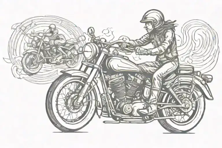 Female Motorcycle Rider