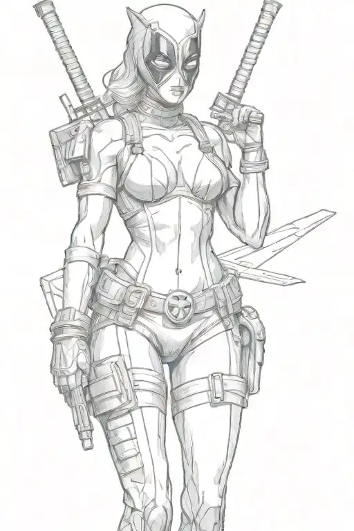 Female Deadpool In Skimpy Bikini