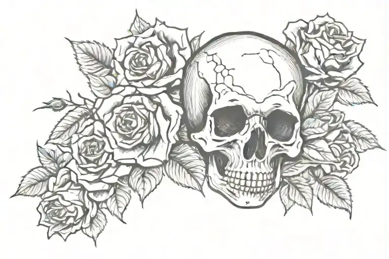 Skull With Roses