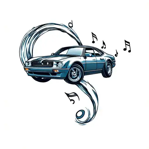 Car Turbo Morphing Into A Music Note