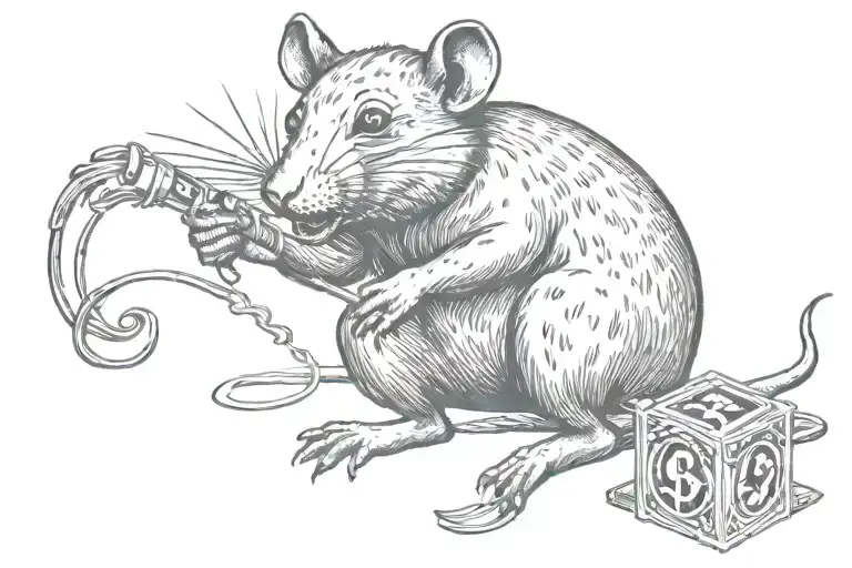 Gambling Rat Holding