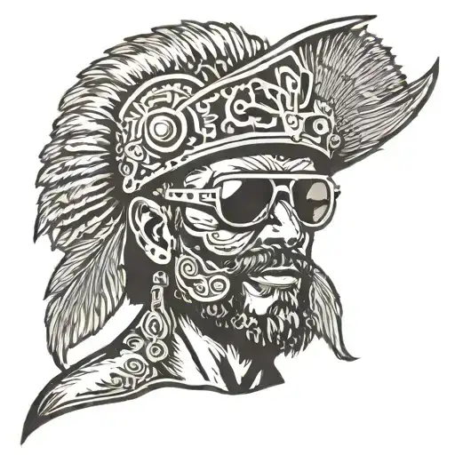 Warrior Wearing Sunglasses