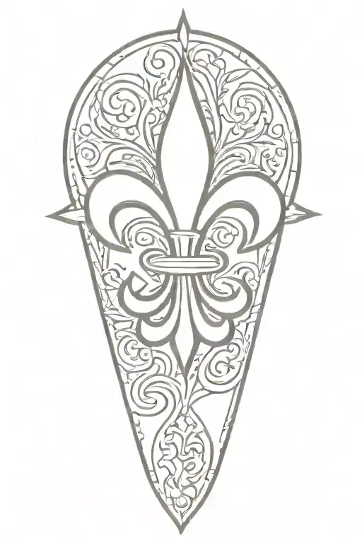 Louisiana With Fleur De Lis Symbol Incorporated