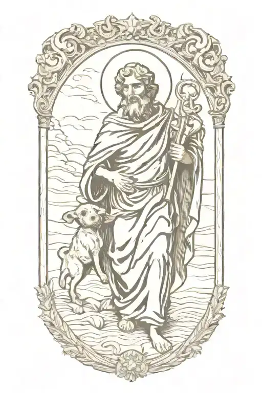 St Christopher Holding A Chidl