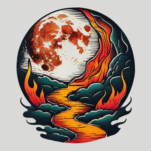 Moonlit Path of Fire