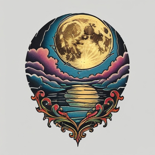 Moonlit Reflection Tattoo idea