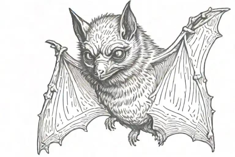 Bat With Blindfolded Eyes