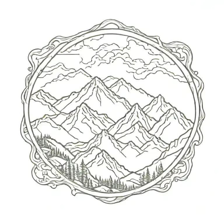 Mountain Range Outline