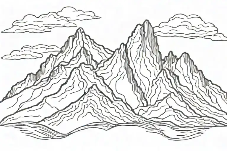 Mountain Range Outline