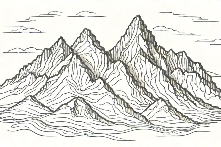 Mountain Range Outline