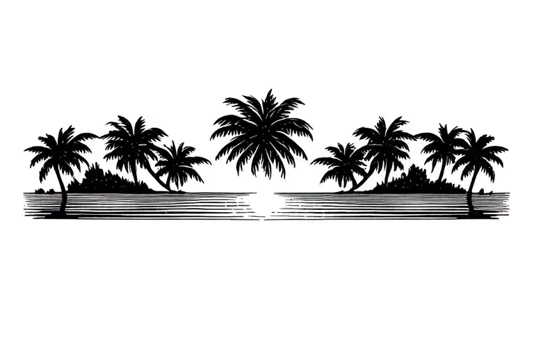 Palm Tree And Sunset