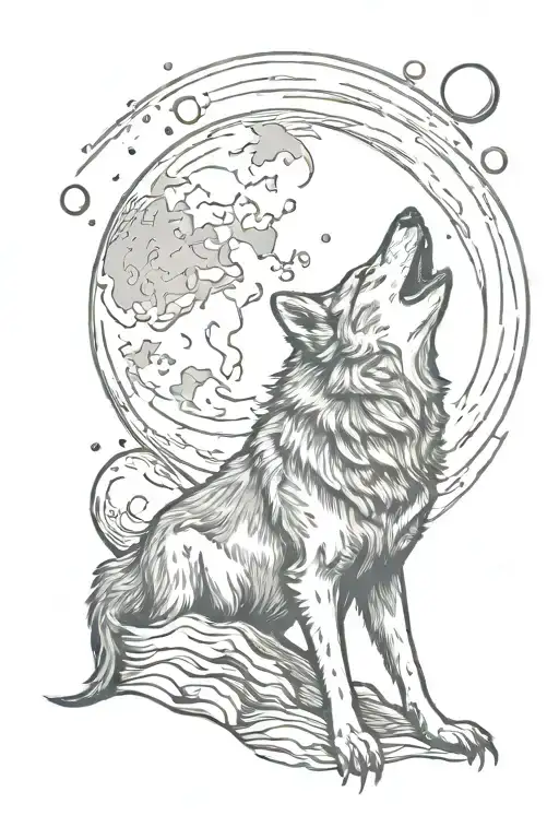 Wolf Howling At The Moon