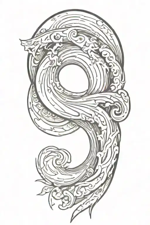 Light Swirls Going Around The Arm