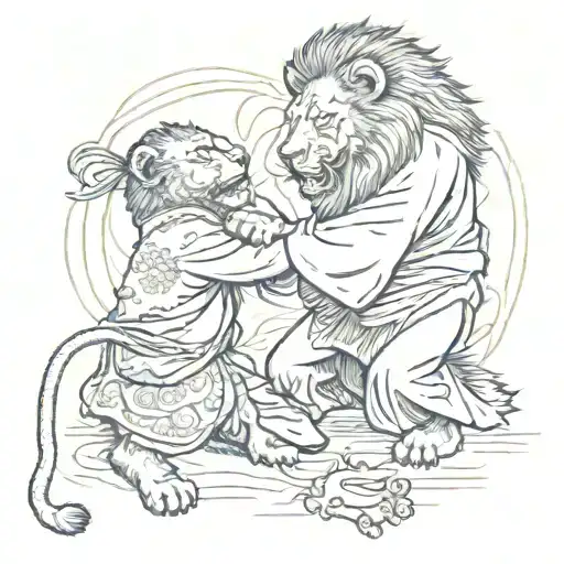 A Lion In A Kimono Throws A Rival
