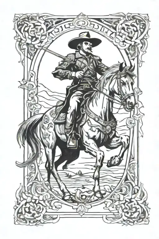 Cowboy In Art Nouveau Style Willy Pogany Midevil Knight