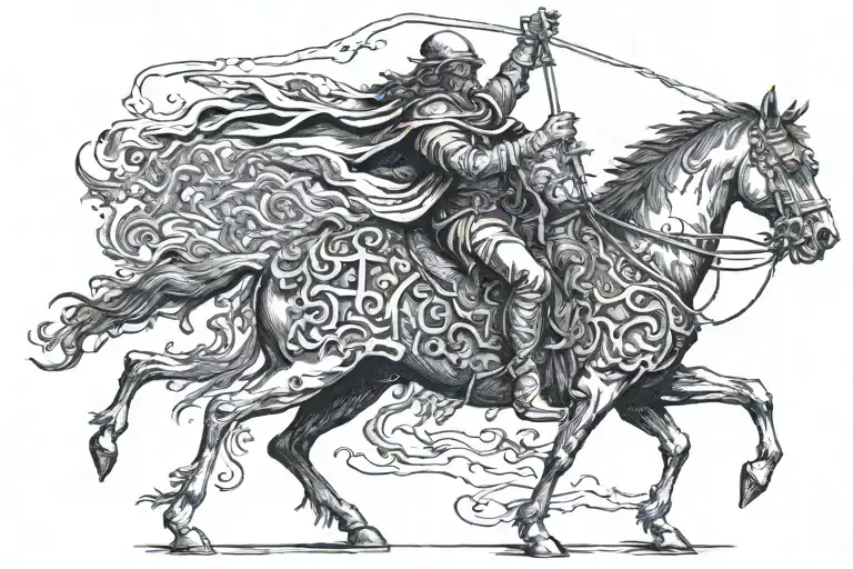 Death Riding Horse Based On Gustave Dore Arts