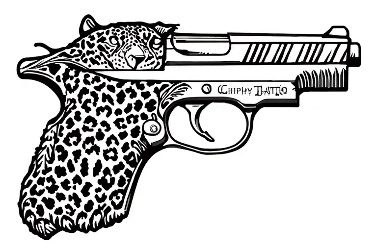 A Gun With A Leopard