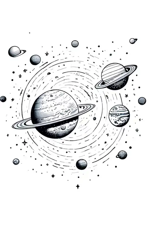 Space Surrounded By Planets