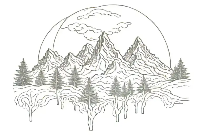 Mountains Filled With Trees