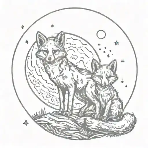 Moon And Fox