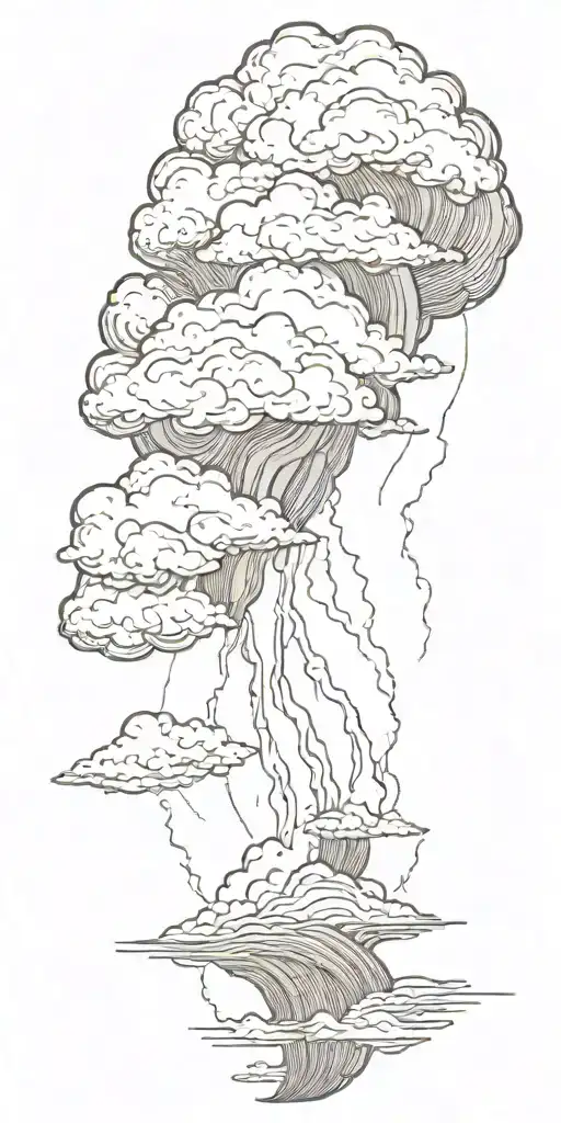 Lightning Storm Clouds And Crashing Waves